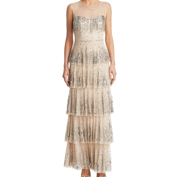 Aidan Mattox embellished 5 tier evening dress - Picture 1 of 6